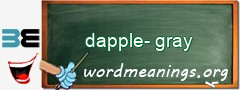 WordMeaning blackboard for dapple-gray